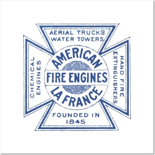 1909 American LaFrance Fire Engine Logo Posters and Art